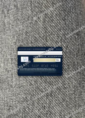Central African Republic Ecobank  bank visa card photolook back